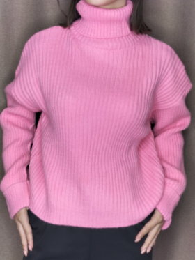 No Brand 1112 pink (зима) свитер женские