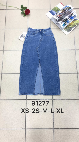 No Brand 91277 blue (лето) юбка женские