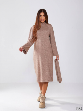 No Brand 954 beige (зима) сукня жіночі