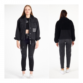 No Brand 50754-1 black (зима) куртка жіночі