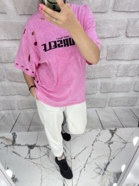 No Brand 24317 pink (літо) футболка жіночі