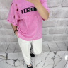 No Brand 24317 pink (лето) футболка женские