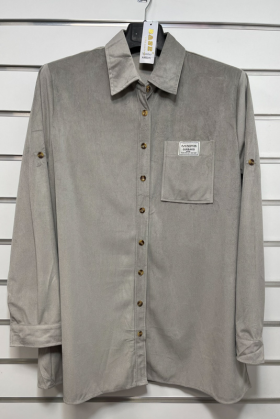 Base A8001C grey батал (деми) рубашка женские