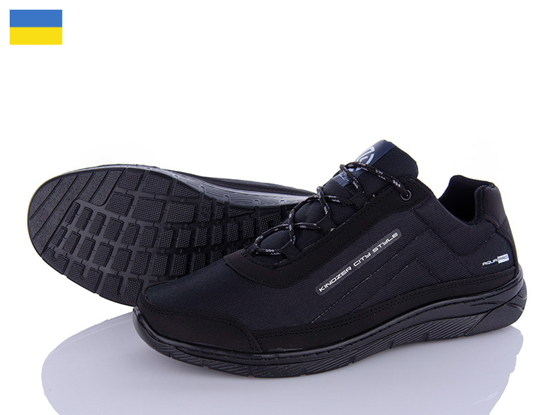 Kindzer Kindzer L4005 чорний термо (демі) кросівки чоловічі