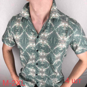 No Brand R201 green (лето) рубашка мужские