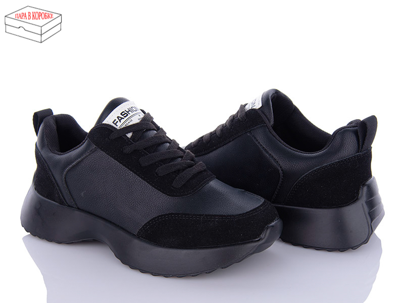 No Brand A2362-1 all black піна (демі) кросівки жіночі