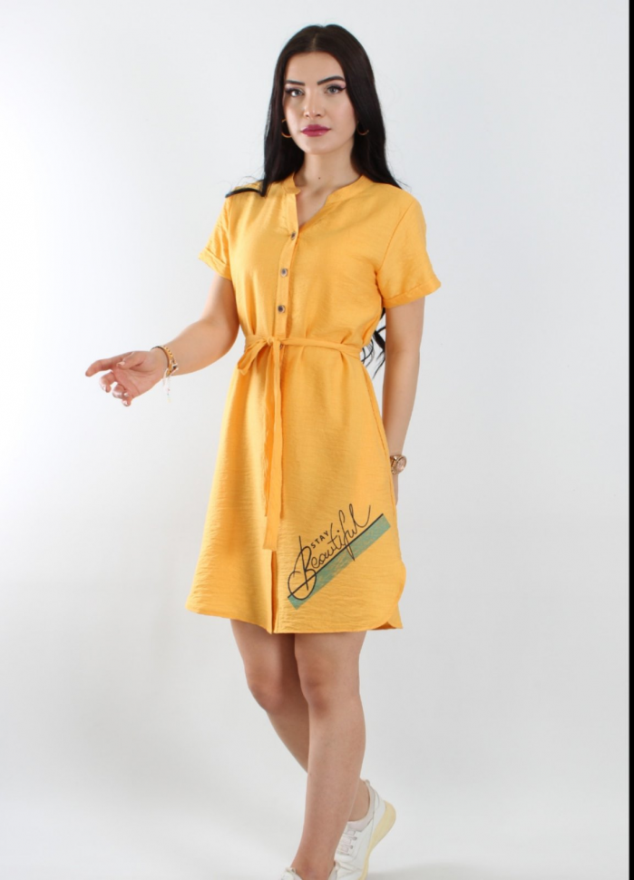 No Brand 03133 yellow (літо) жіночі халат