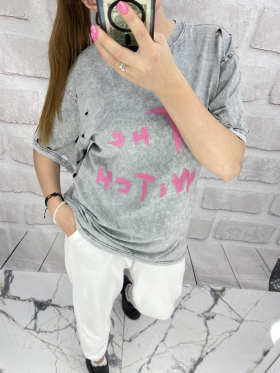 No Brand 24367 grey (лето) футболка женские