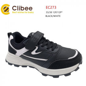 Clibee Ber-EC273 black-white (деми) кроссовки детские