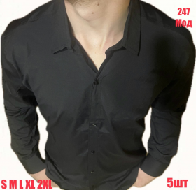 No Brand 247 black (демі) сорочка чоловіча