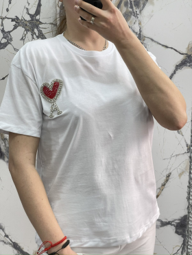 No Brand 5103 white (лето) футболка женские