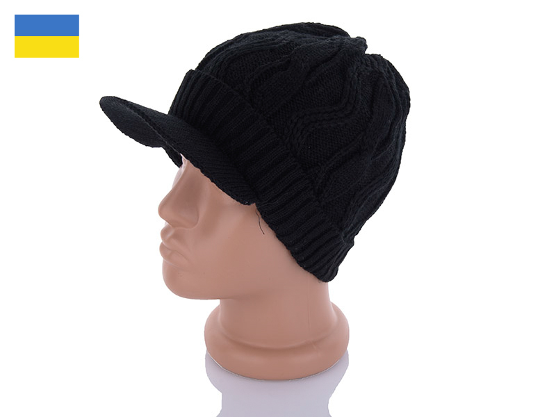 No Brand Шапка козирок фліс чорний (зима) шапка женские