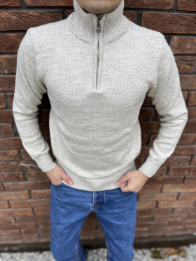 No Brand 33225 l.beige (зима) свитер мужские