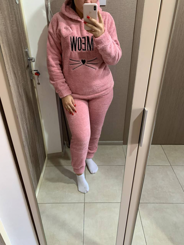 No Brand 177 pink (зима) пижама женские