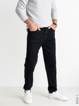 No Brand 8562-1 black (деми) джинсы мужские