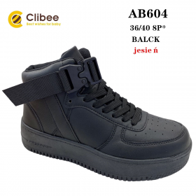 Clibee Apa-AB604 black (деми) ботинки женские