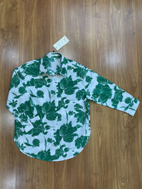 No Brand 268 green (деми) рубашка детские