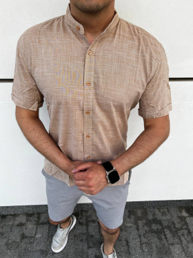 No Brand 1894 brown (лето) рубашка мужские