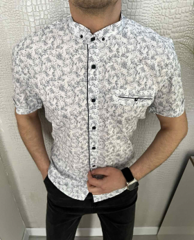 No Brand 34431 white (лето) рубашка мужские