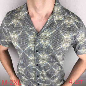 No Brand R203 grey (лето) рубашка мужские