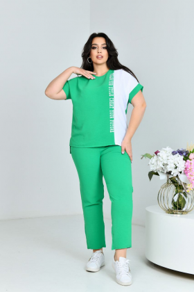 No Brand 1447 green (лето) костюм женские