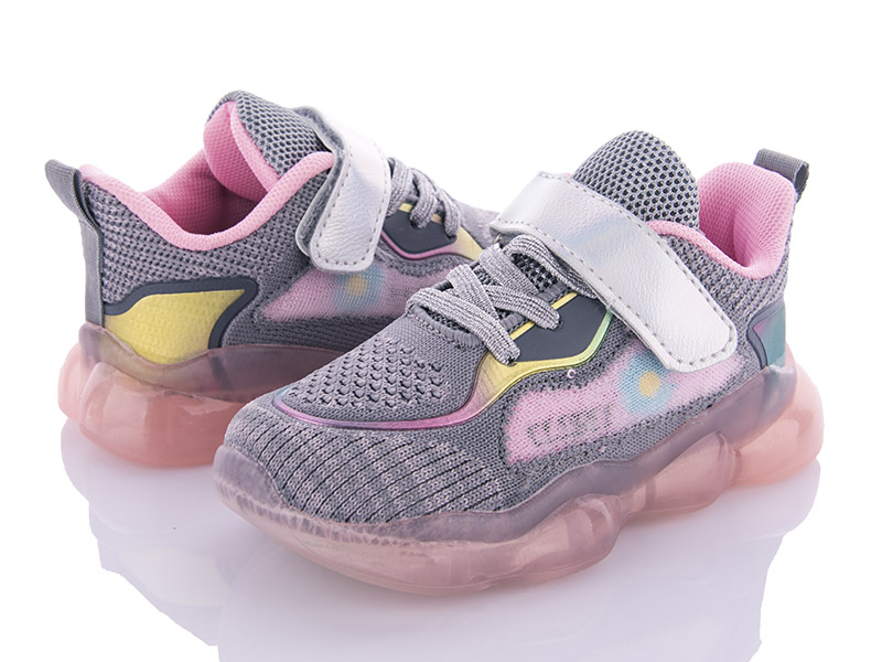 Clibee F31 grey-pink (демі) кросівки дитячі