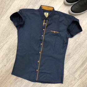No Brand R282 black (лето) рубашка 