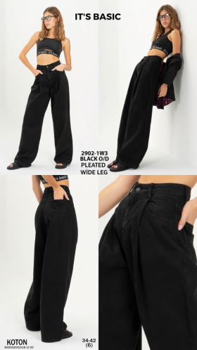 No Brand 2902-1 black (деми) джинсы женские