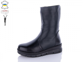 No Brand 916 чорний (зима) ботинки женские