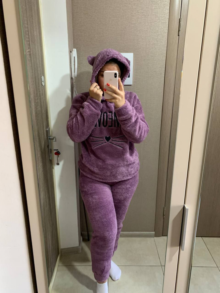 No Brand 179 purple (зима) пижама женские