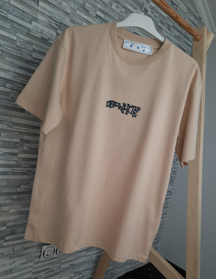 No Brand 4061 beige (лето) футболка мужские
