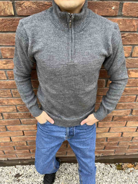 No Brand 3473 grey (зима) свитер мужские