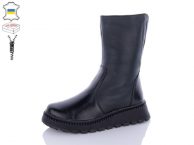 No Brand 916-1 чорний (зима) ботинки женские