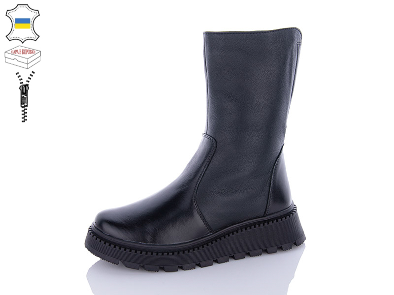 No Brand 916-1 черний (зима) черевики жіночі