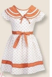 No Brand 2401 white-orange (літо) сукня дитячі