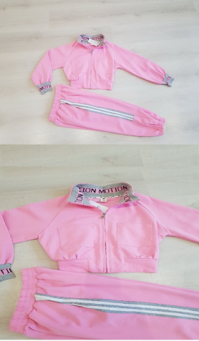 No Brand 3646 pink (демі) костюм спорт дитячі