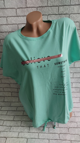 No Brand 3435 зеленый батал (лето) футболка женские
