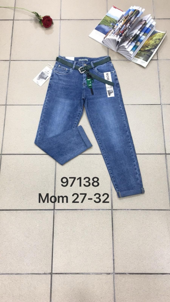 No Brand 97138 blue (деми) джинсы женские