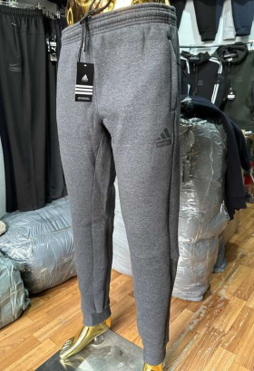 No Brand 114 grey (зима) штаны спорт мужские