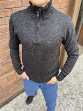 No Brand 3474 black (зима) свитер мужские