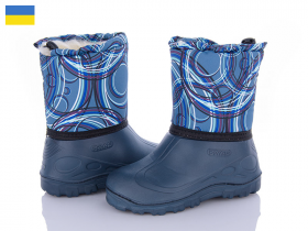 Demur СПП Смужки сірий-синій (зима) чоботи дитячі