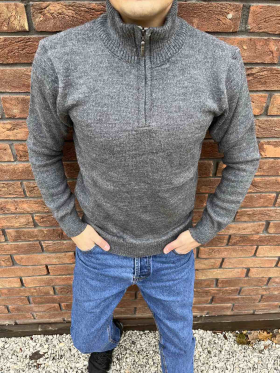 No Brand 33229 grey (зима) свитер мужские