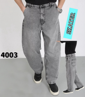 No Brand 4003 grey (деми) джинсы мужские