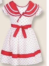 No Brand 2401 white-red (літо) сукня дитячі