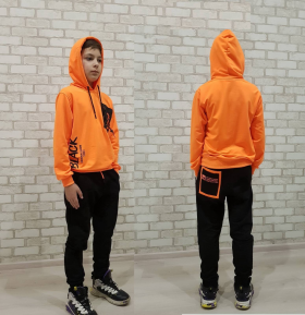 No Brand 9566 orange (деми) костюм спорт детские