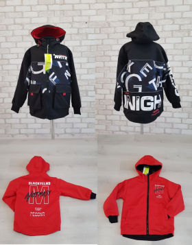 No Brand 21A13 black-red (деми) куртка детские