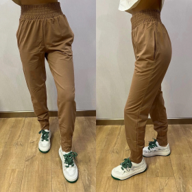 No Brand 205-1 brown (деми) штаны спорт женские
