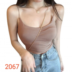 No Brand 2067 brown (лето) топ женские