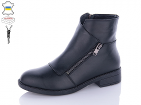 No Brand 922 чорний (зима) ботинки женские