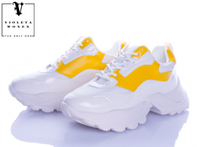 Violeta 166-12 white-yellow (демі) кросівки жіночі